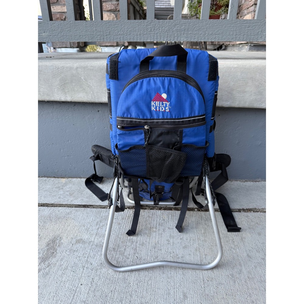 Kelty Kids Hiking Child Carrier Backpack Blue External Frame Kickstand Trail